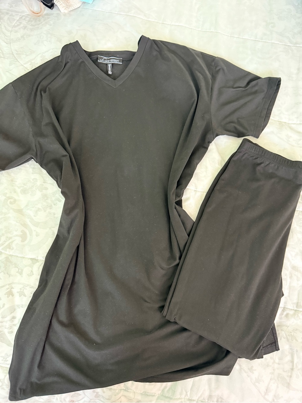 Black V-Neck Women's Top by Laura Ashley